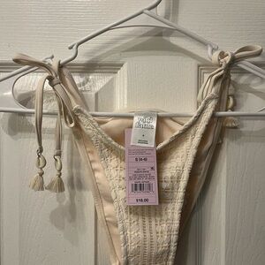 Wild Fable Cream Textured One-Piece Swimsuit
